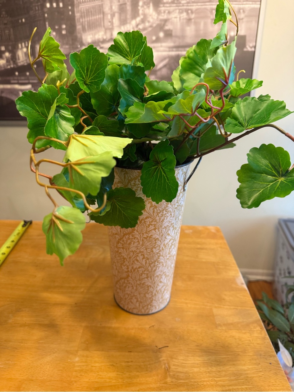 Artificial Green Geranium Leaf & Foliage Houseplant 18in